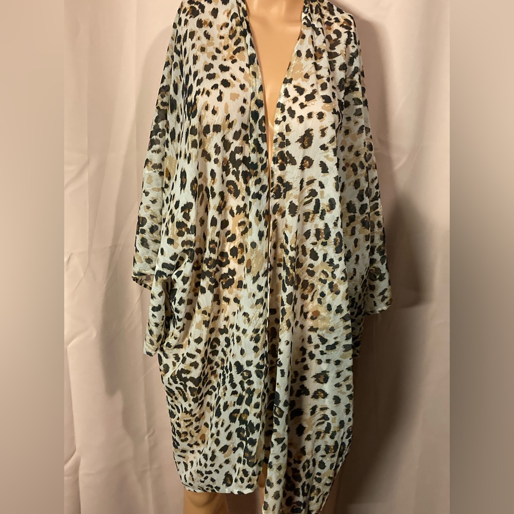 Leopard Print Swim Cover-Up - Picture 1 of 1